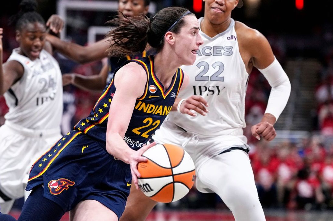 Caitlin Clark rekorla Fever'ı Aces karşısında üçüncü maça taşıdı