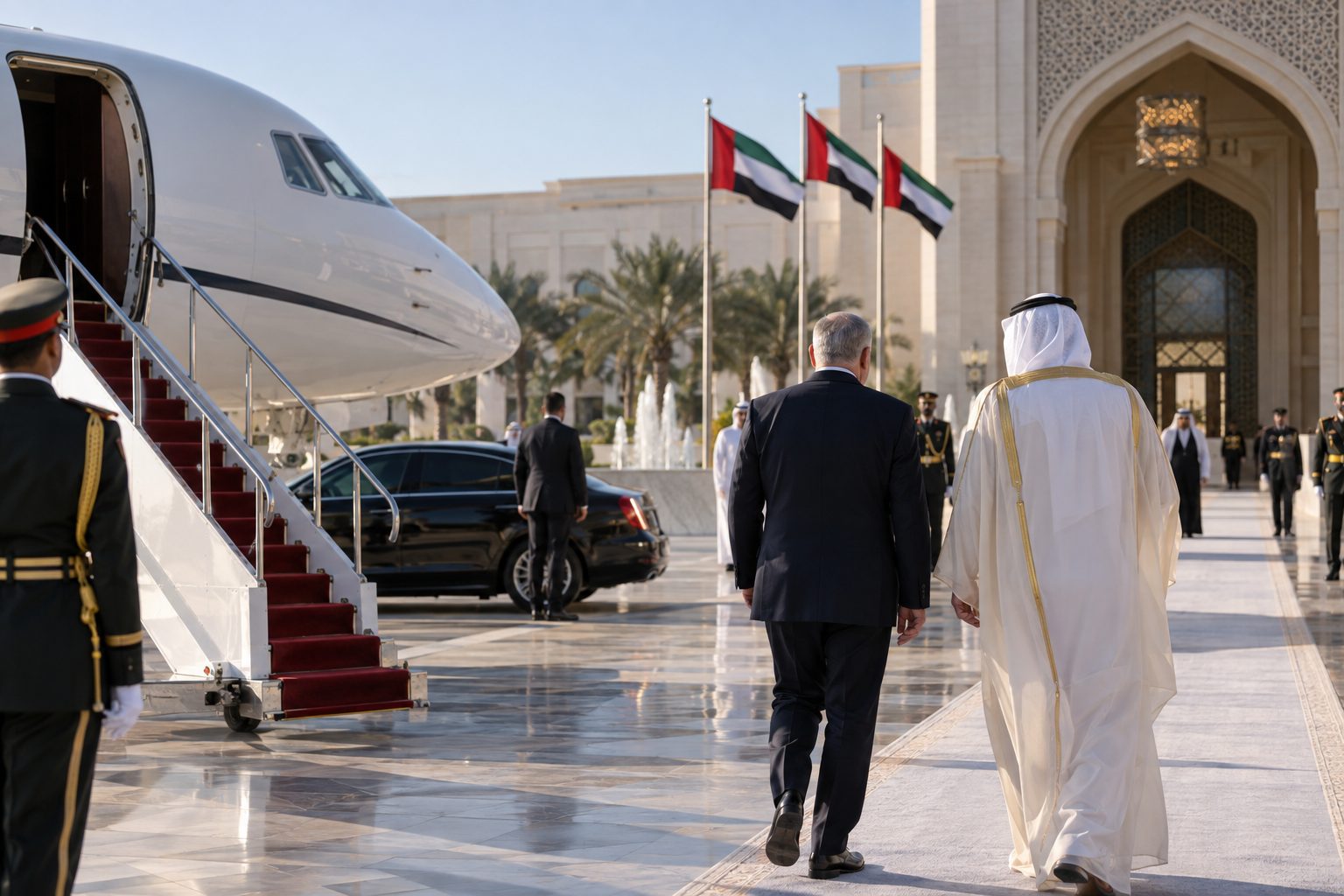 Netanyahu, BAE Cumhurbaşkanı ile Abu Dabi'de görüştü