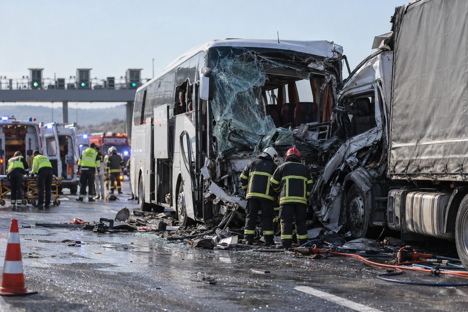 Akhisar’da tur otobüsü ile çekici çarpıştı: 11 ölü, 27 yaralı