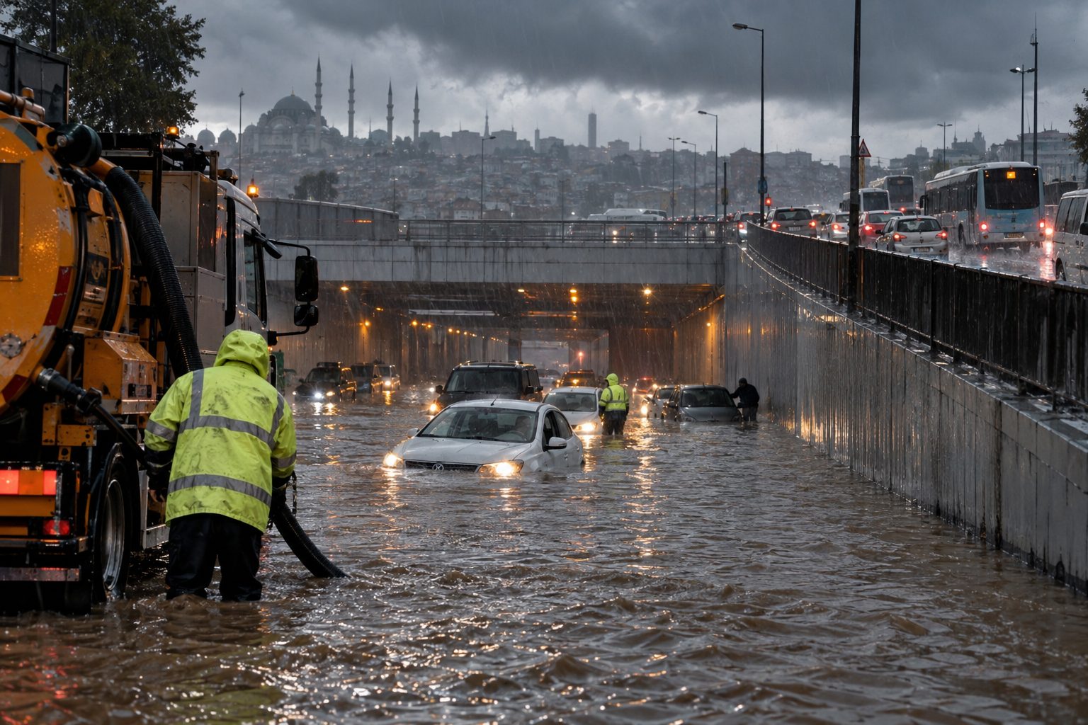 İstanbul'da sağanak su baskınları ve ulaşım aksaması yarattı