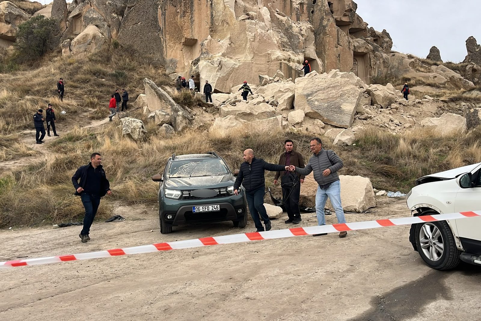 Kapadokya'daki peribacası çökmesinde 2 kişi öldü