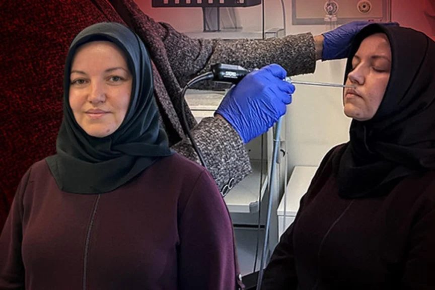 Rukiye Ağaçayak'ın BOS kaçağı burun içinden kapatıldı